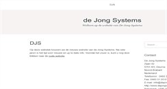 Desktop Screenshot of dejongsystems.nl